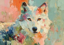 Wolf in the Impressionist style by Niklas Maximilian
