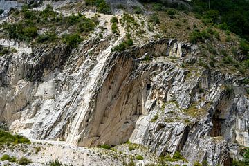 Steinmassiv im Carrara Marmorsteinbruch in Italien van Animaflora PicsStock