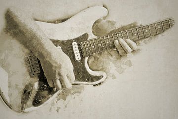 Elektrische Gitaar van Johan Zuijdam Digi Art