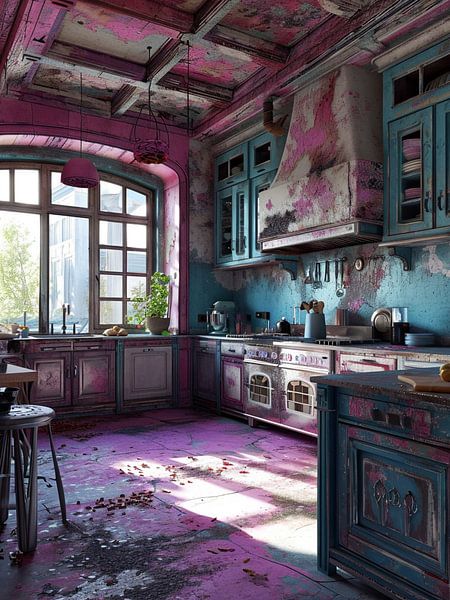 Lost place kitchen utensils window manor house noble dilapidated by gm_designs