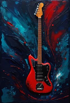 Elektrische gitaar abstracte kunst van MIROKKU