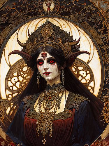 Femme démoniaque de style gothique