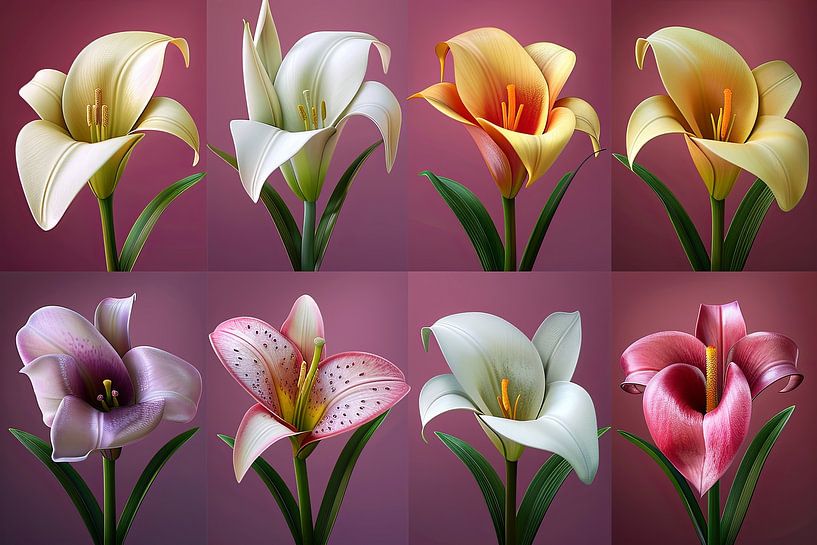 flower art on the wall by Egon Zitter