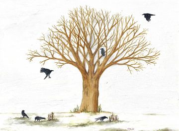 Les corbeaux en hiver sur Sandra Steinke