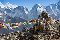 Gebds flags at Mount Everets in the Himalayan Mountains - Nepal by Andre Brasse Photography thumbnail