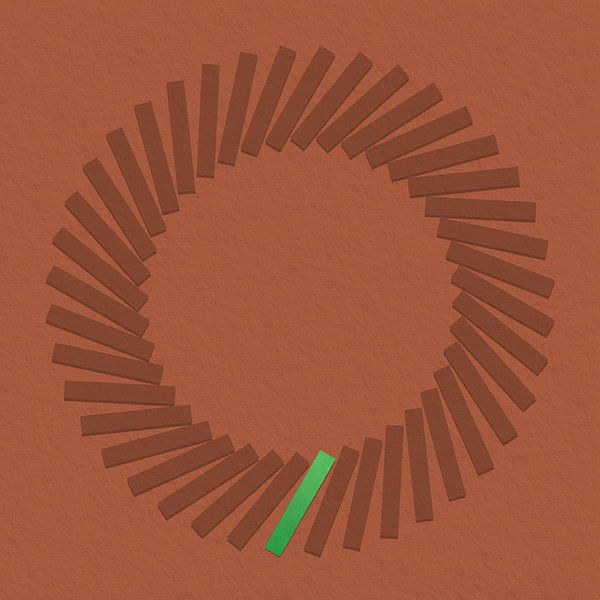 Art en relief - Brun rougeâtre (palette de couleurs Flexa 2025) par STUDIO MINIMAL ART
