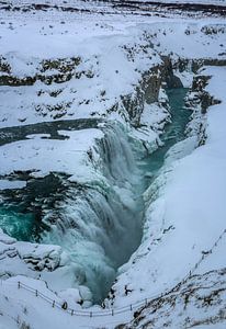 Gullfoss waterval in IJsland van Jo Pixel