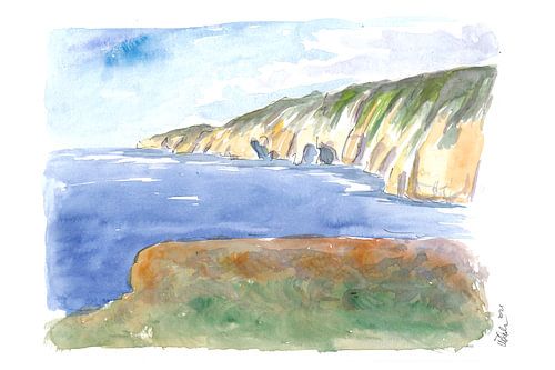 Slieve League cliffs and coastline in Donegal Ireland