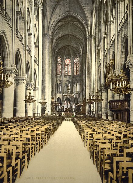Interieur van de Notre Dame von Vintage Afbeeldingen