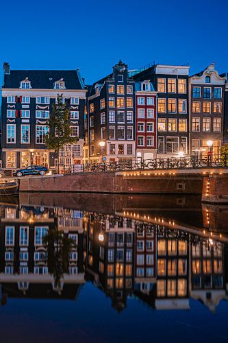 Canal houses on the Singel in Amsterdam