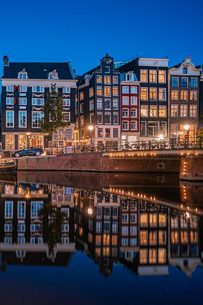 Canal houses on the Singel in Amsterdam by Thea.Photo