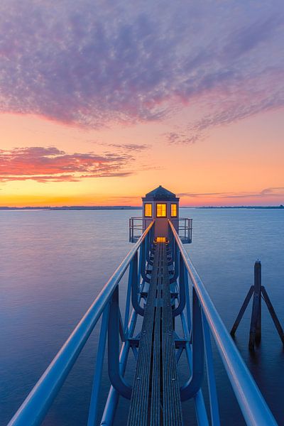 Lever de soleil sur la jauge de l'Oostmahorn par Henk Meijer Photography