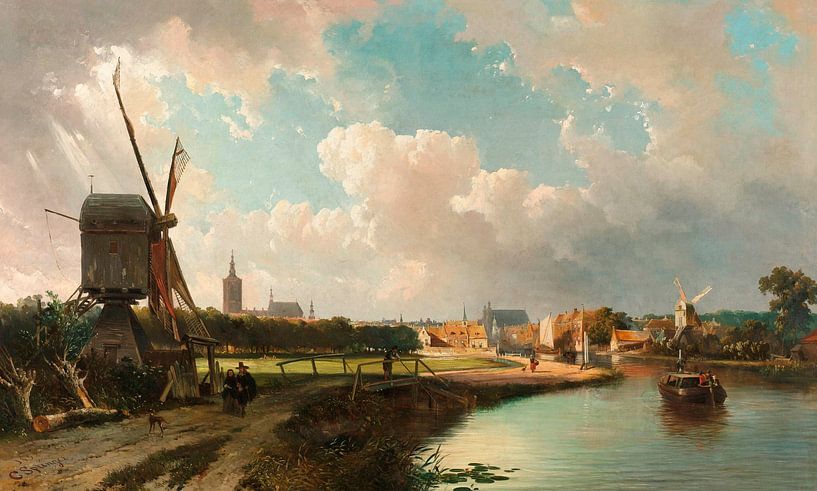 Blick auf Den Haag vom Delfter Kanal aus dem 17. Jahrhundert von Rebel Ontwerp
