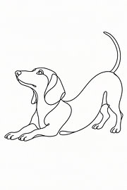 A love of dachshunds in a flowing line by Patrick Wittling