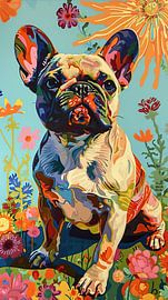 Bunte Bulldogge | Bulldogge Kunstwerk