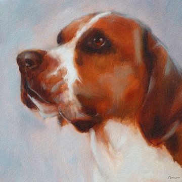 Portrait Hund Casa. von SydWyn Art