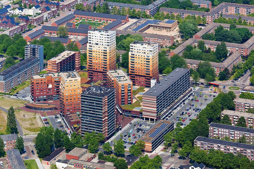 Luchtfoto Waterlandpleinbuurt te Amsterdam van Anton de Zeeuw