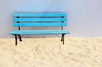 Bench on beach