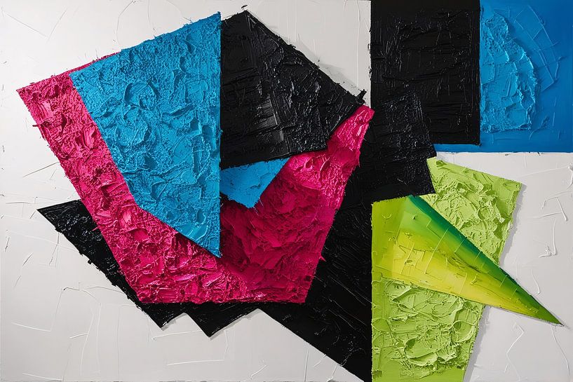 Bunte abstrakte geometrische Formen von Art & Soul Creations