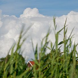 Wolken boven Schiermonnikoog in kleur van Bert Tamboer
