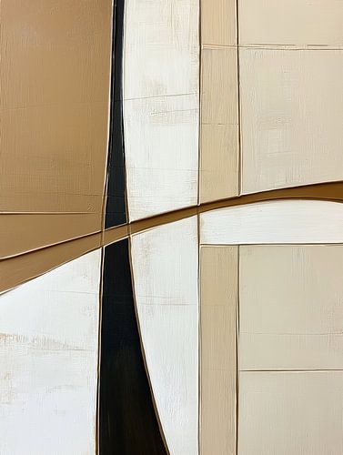 Abstracte vormen in zand kleuren van Bert Nijholt