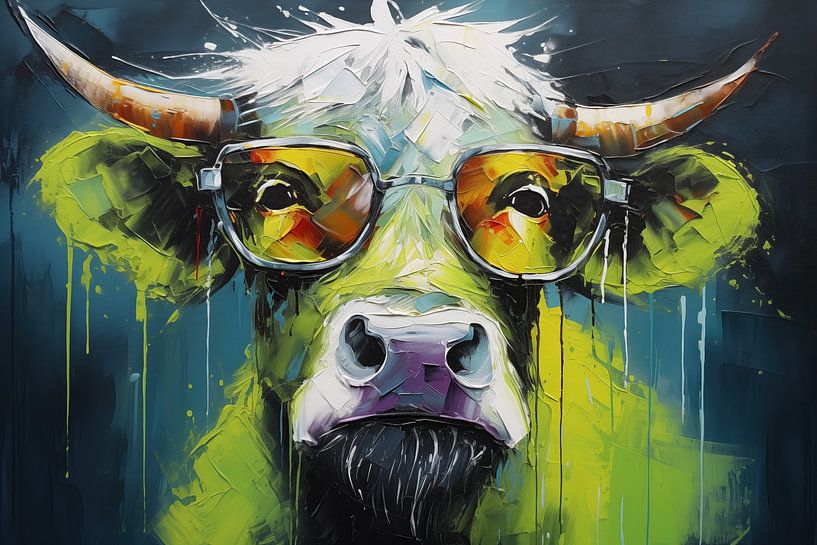 Vache avec des lunettes par KoeBoe