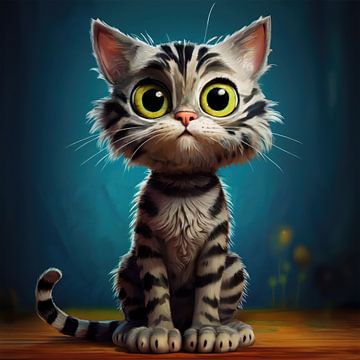 Tabby kat van Silvio Schoisswohl