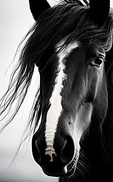 Portretfoto van een paard van Thilo Wagner