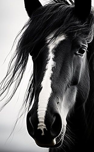 Portrait photo of a horse