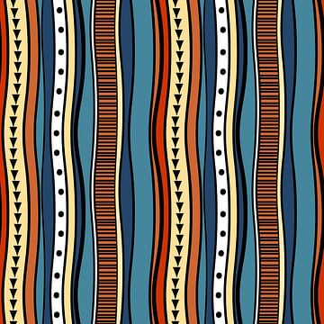 Navajo Pattern Aztec Abstract 1 van Gisela - Art for you