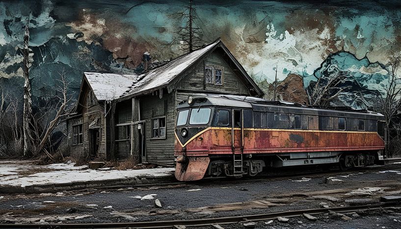Railway station in the polar region by Nick Wendt