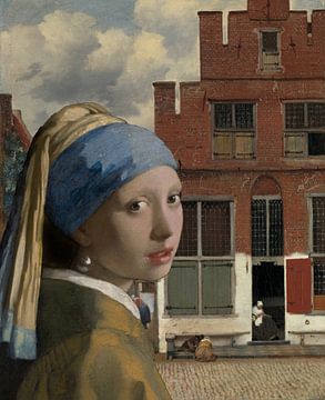 Meisje met de parel- Straatje van Vermeer van Digital Art Studio