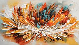 Painting large colourful flower by WeLoveArt