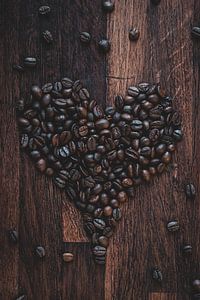 Kaffeebohnen Herz (Farbpunsch)