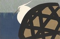 Witte reiger van Kamisaka Sekka, 1909 van Gave Meesters thumbnail