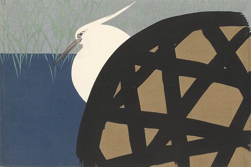 Héron blanc de Kamisaka Sekka, 1909