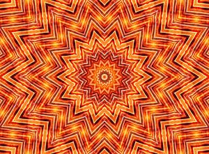Orange Organica (Oranje Retro Ster Mandala)