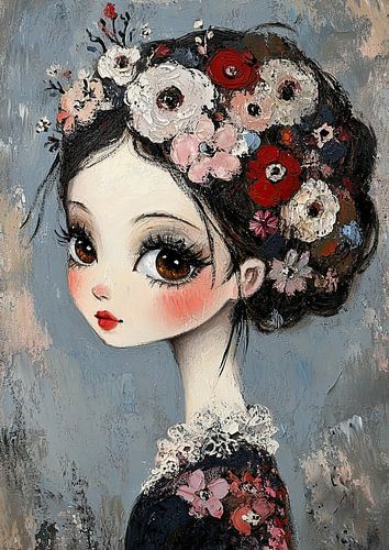 Mädchen mit Blumen