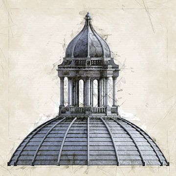 3D-illustratie van een fictief renaissancegebouw van 3QuarksMedia