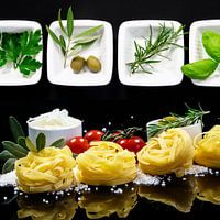 Pasta and herbs