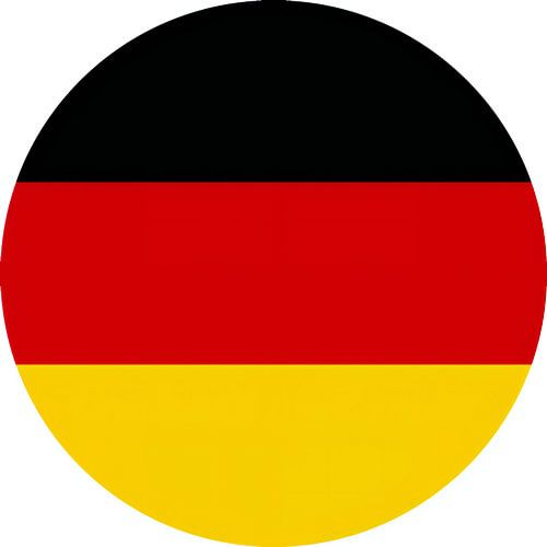 Duitsland Vlag Witte Cirkel