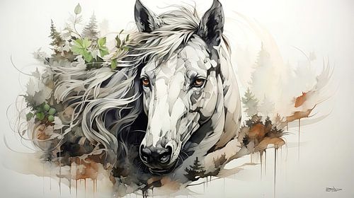 pentekening van een paard