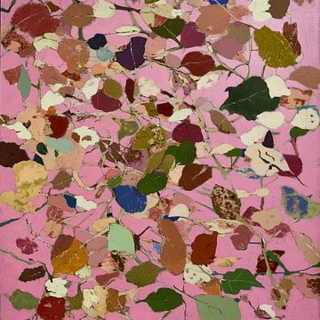 Speelse dans van herfstkleuren op doek van Color Square