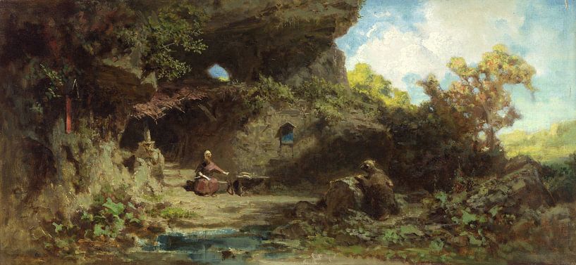 Carl Spitzweg,A hermit in the mountains Photo by finemasterpiece