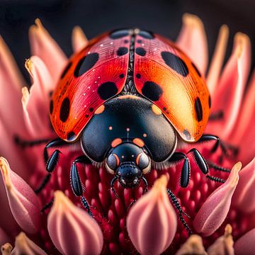 Lieveheersbeestje van Digital Art Nederland