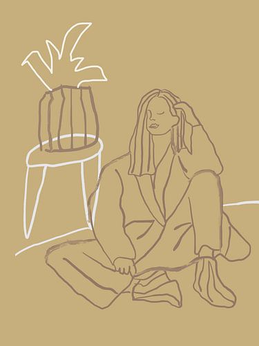 Illustration abstraite bohème