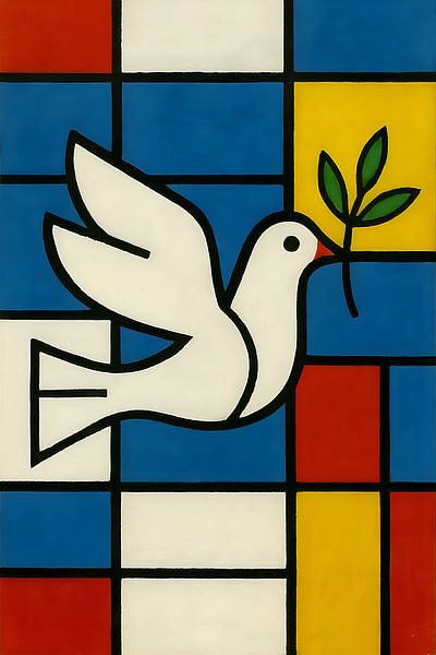 Peinture de la colombe de la liberté. par Johannes