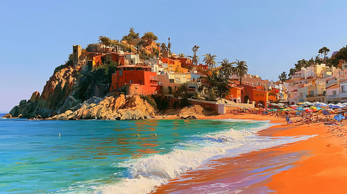 Blanes spanje kleurrijk panorama