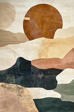Zon in Aardse Landschappen Abstract Vervat van Eva Lee