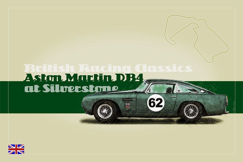 Aston Martin DB4 GT at Silverstone von Theodor Decker